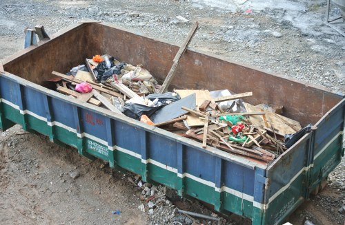Construction site with cleared waste area in Millbank
