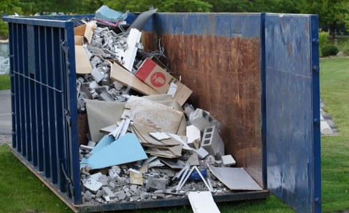 Various types of items being sorted for house clearance