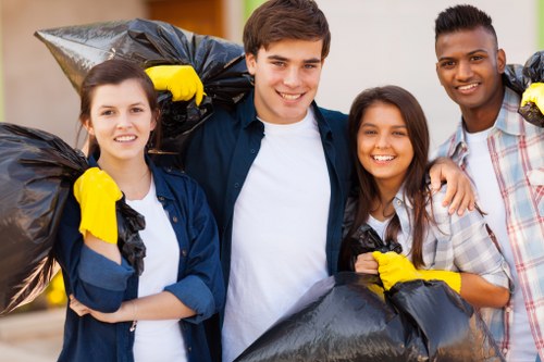 Professional team handling office clearance at Millbank