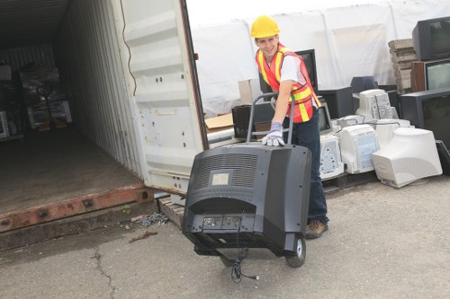 Professional team conducting office clearance in Millbank